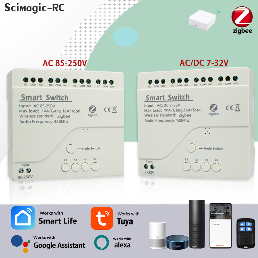 4CH Zigbee Tuya Smart Home Rel - Home Assistant Tuya 评论和价格