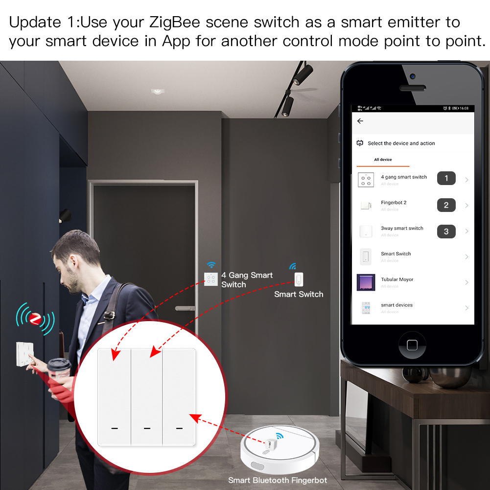 MOES Tuya ZigBee Scene Switch  - Smart Relay Tuya 评论和价格