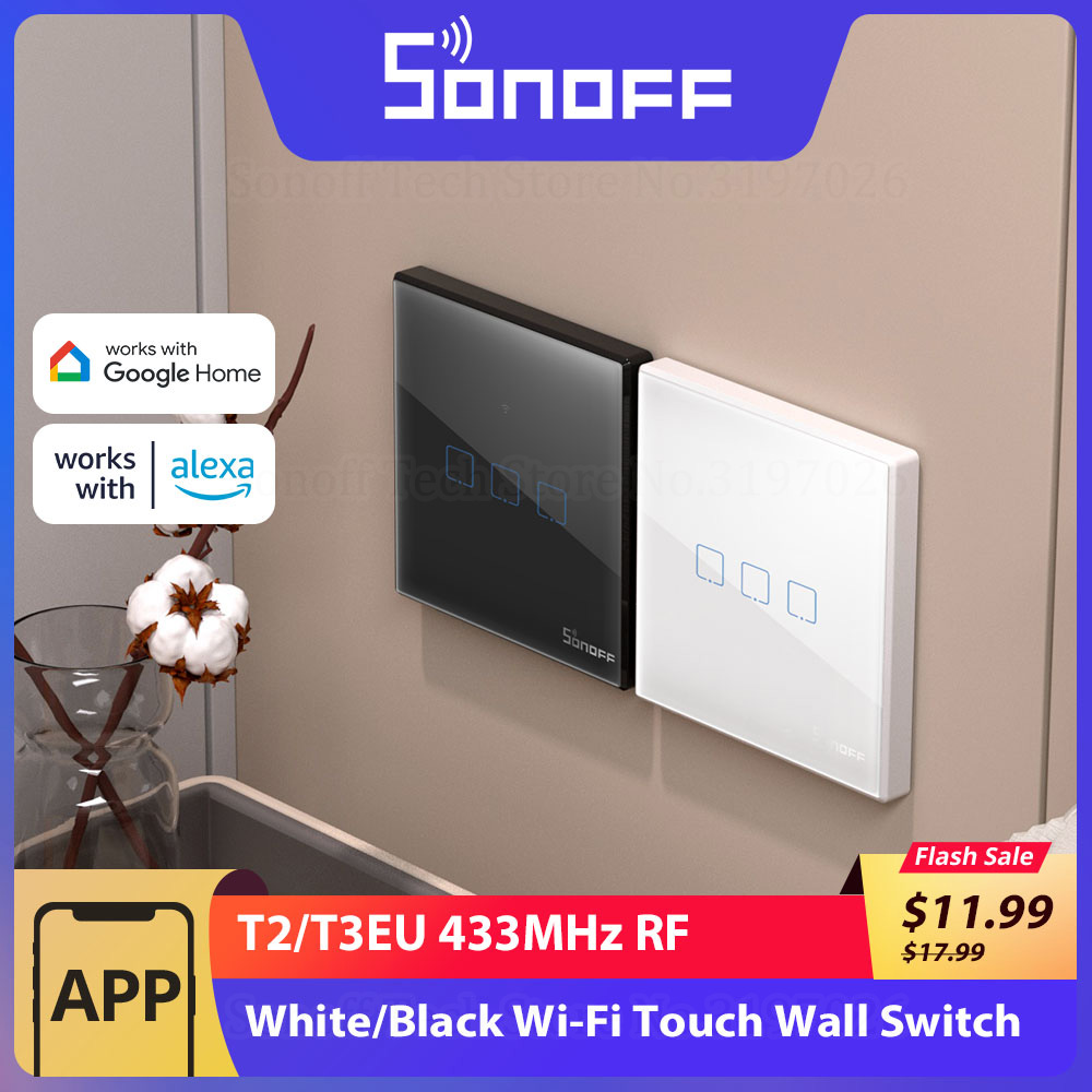 SONOFF T2/T3EU 433Mhz RF WiFi  - Sonoff Basic 评论和价格