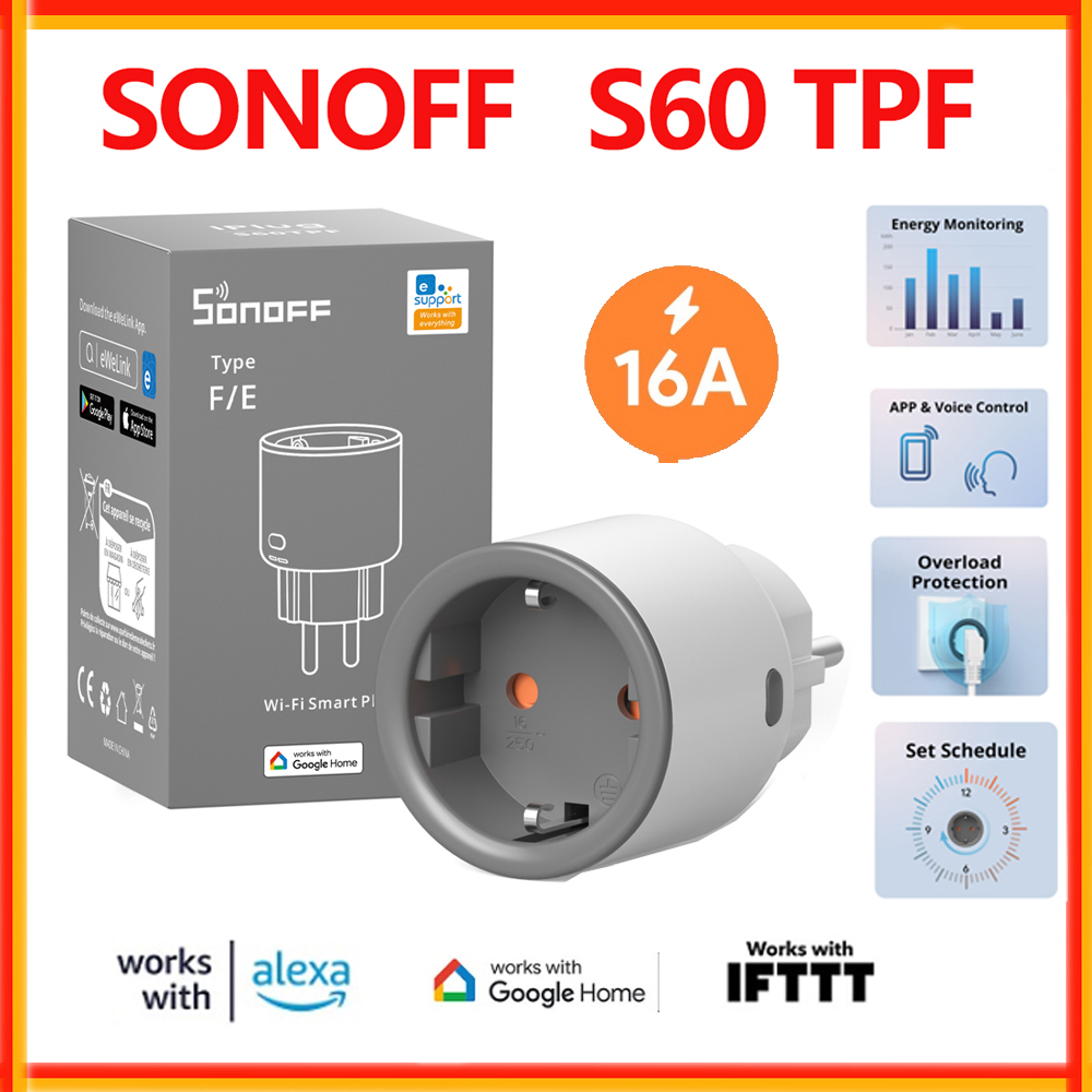 SONOFF S60 TPF EU Wifi Smart P - Sonoff Basic 评论和价格