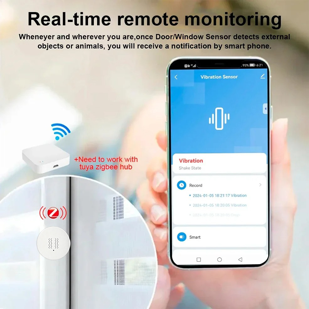 Tuya ZigBee Smart Vibration &  - Home Assistant Tuya 评论和价格
