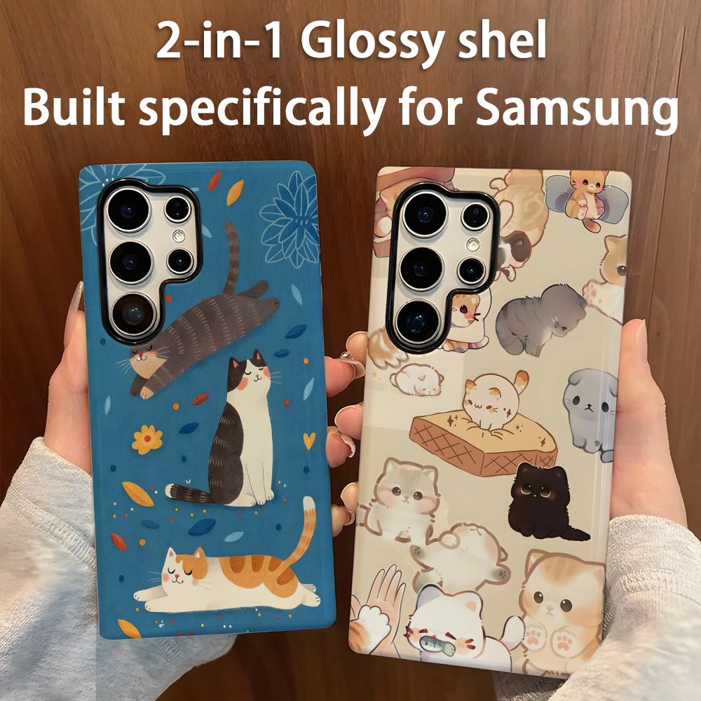 Cute cat  Phone Case 2-in-1 Gl - Shelly 评论和价格