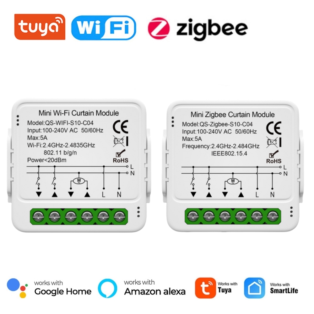 Tuya WiFi Zigbee Smart Curtain - Tuya 4 Channel 评论和价格