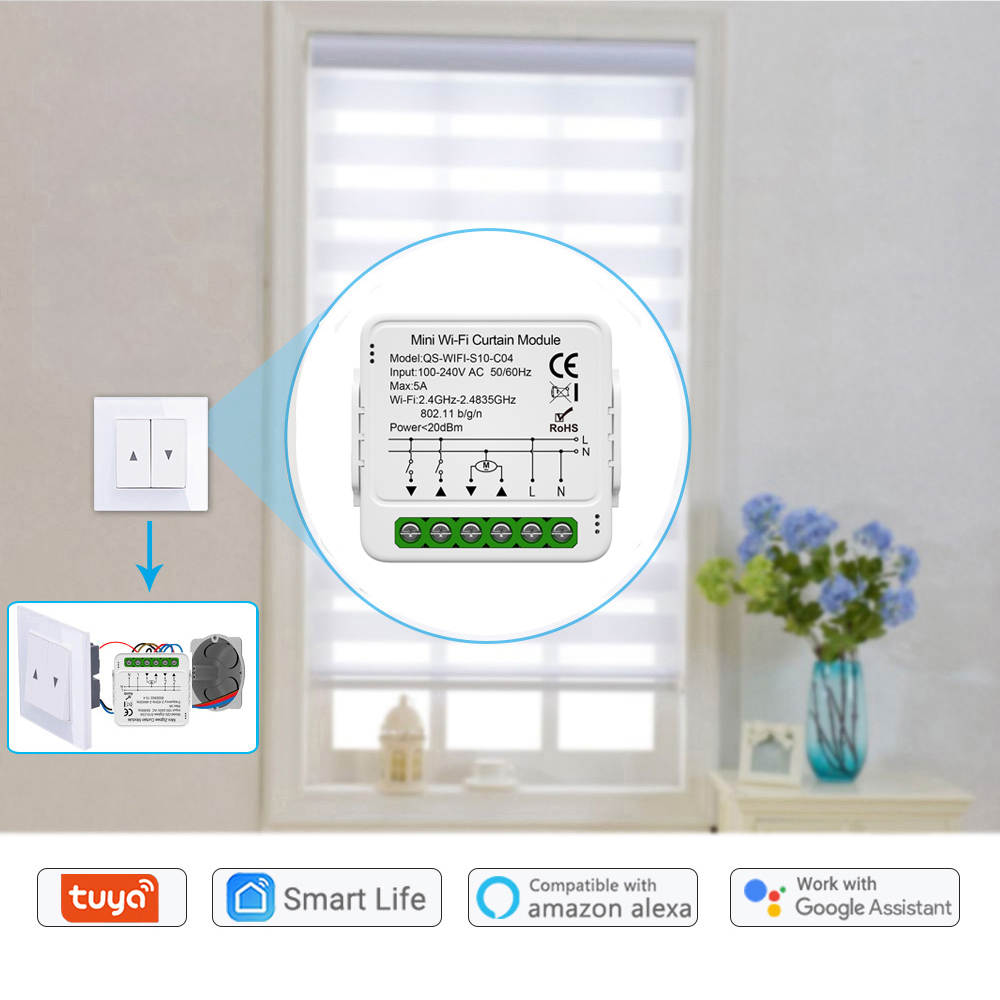 Tuya WiFi Zigbee Smart Curtain - Tuya 4 Channel 评论和价格